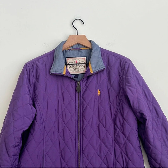 Jack Murphy Quilted 12 Purple Field Coat Country Outdoor Barn Jacket Equestrian - Picture 2 of 16